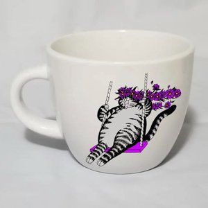 Swinging Cat Purple Flower Crown Mug 17oz Project 62